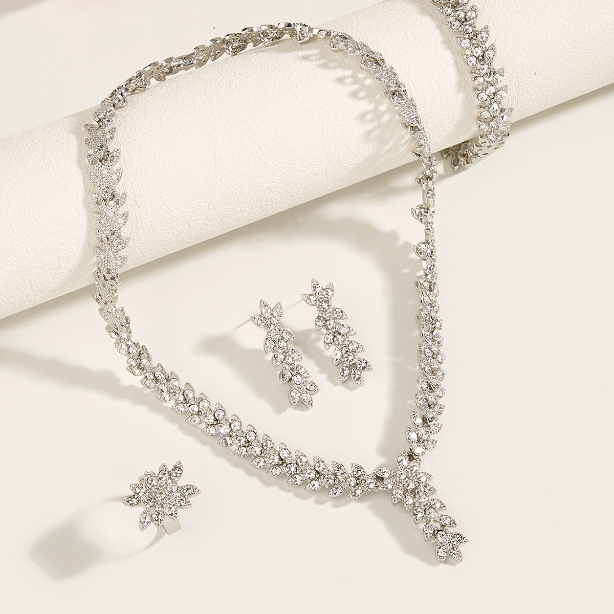 Premium Necklace European & American Style Crystal Tassel Br Jewelry Set - view 2